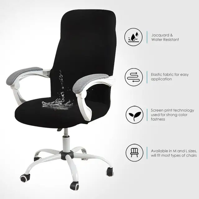 Cover for Computer Chair  Water Resistant Jacquard Office Chair Slipcover Elastic for Home Armchair 1PC  Sillas De Oficina 1