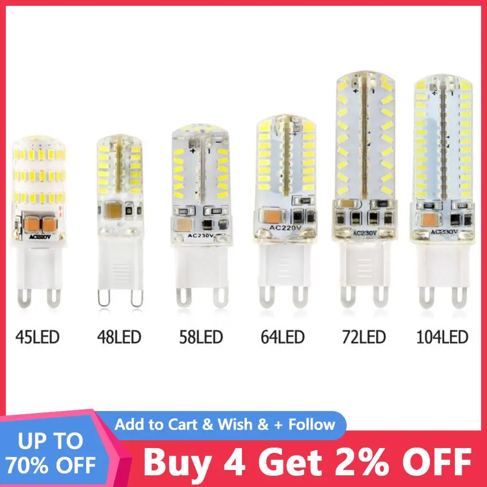Brightest G9LED Lamp AC220V 6W 7W 9W Ceramic 3014 LED Bulb Warm/Cool