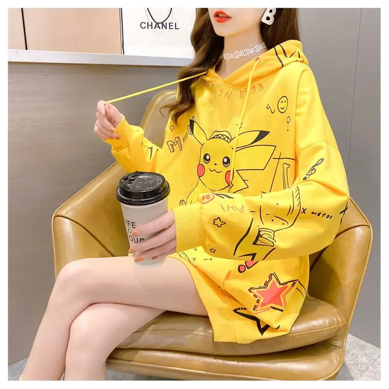 2024 New Cospaly Anime Pikachu Plush Hoodie Cute Cartoon Student