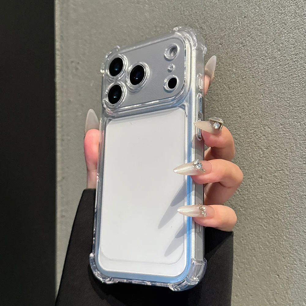 Premium Shockproof Clear Case with Hard Back and Soft Silicone Edge