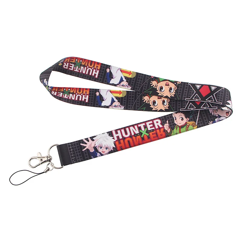 Anime-Inspired Hunter Lanyards & Card Set with Cute Badge and Keychain Accessory