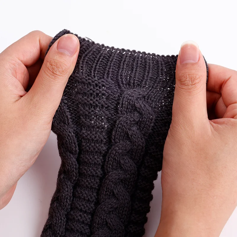 Sports half finger gloves winter gloves for women unisex soft warm wool knitting