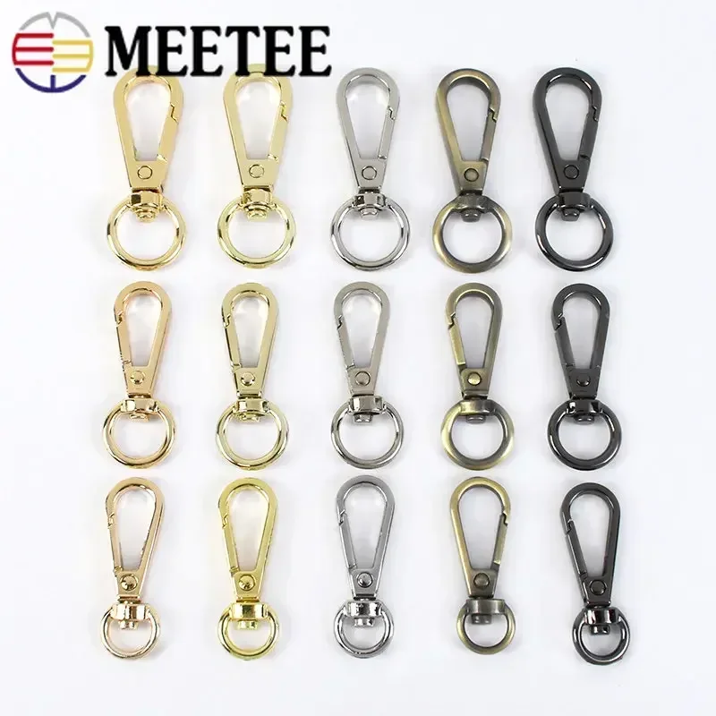 Metal Bags Buckle Swivel Lobster Clasp Trigger Clip Snap Hook KeyChain 10/30Pcs 8/10/13mm DIY Sewing Accessories