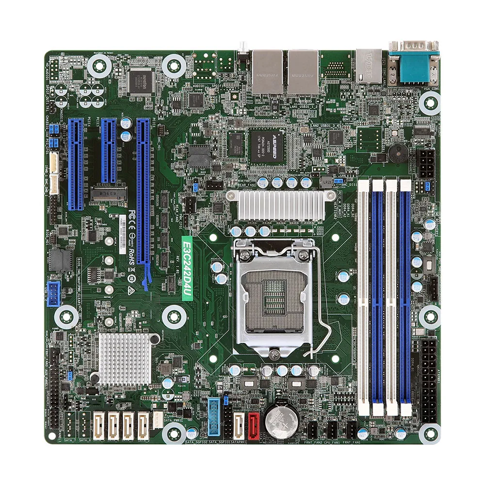 E3C242D4U Server Motherboard For ASRock LGA1151 DDR4 Support Xeon E-2100 IPMI High Quality 4 E3C242D4U Server Motherboard For ASRock LGA1151 DDR4 Support Xeon E-2100 IPMI High Quality - Image 2