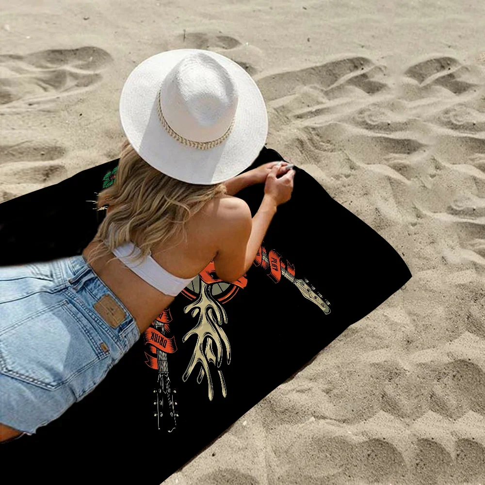 J-Jagermeister LOGO Big Microfiber Beach Towels Quick Dry Towel Sand Beach Towels Pool Towel for Travel Swim Pool Yoga 4