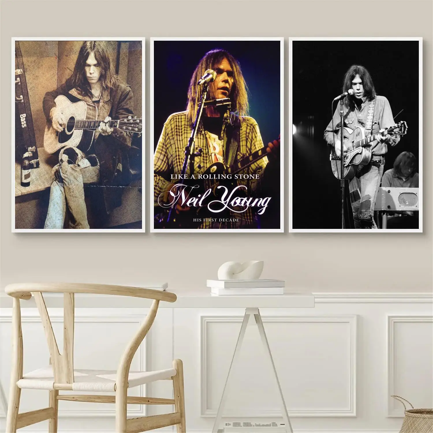 

Neil Young Singer Poster Wall Art 24x36 Canvas Posters Decoration Art Poster Personalized Gift Modern Family bedroom Painting