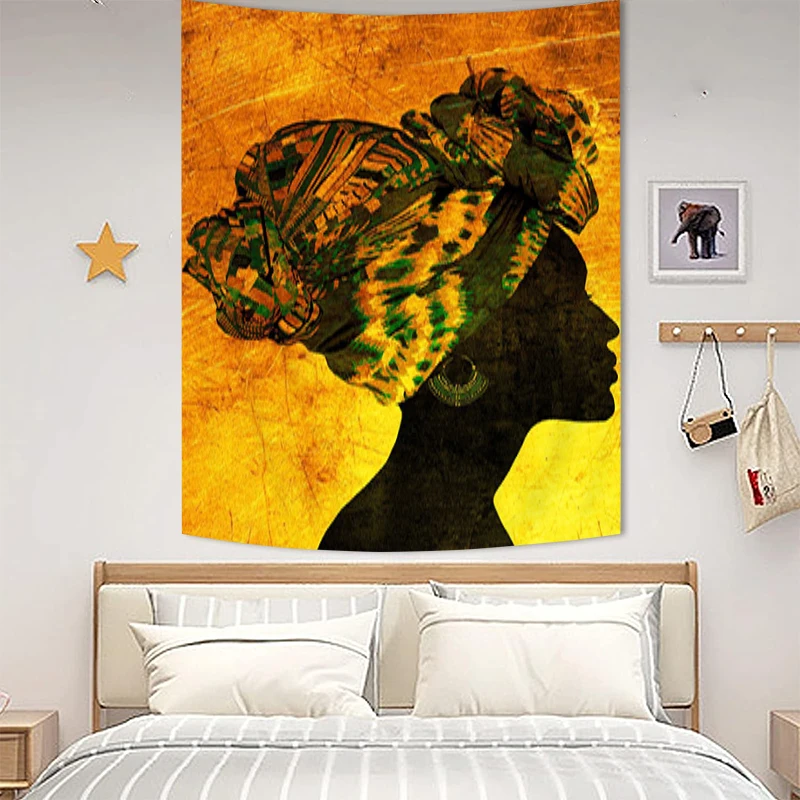 

Tapestry Aesthetic Room Decoration African Woman Wall Art Tapestries Tapries Decor Decors Home Bedroom Fabric Hanging the Large