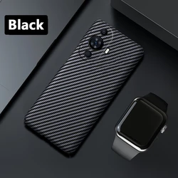 Luxury Carbon Fiber Hard Case for Huawei Nova 11 Pro - Ultra-Thin, Lens Protection, Anti-Knock Design (Black)