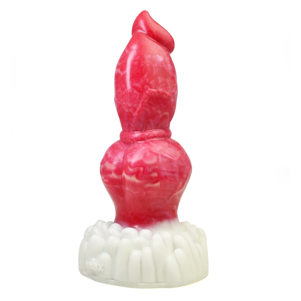 NNSX Dog Knot Dildo con Sucke Silicone Fo Vibato Multicolo Dick Punta a punta Giocattoli sessuali per adulti per uomini Avanzati_voghion.com