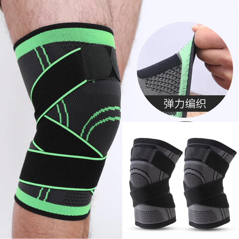 1PC Sports Knee pad Men Pressurized Elastic Knee Pad Support Fitness Gear Basketball Volleyball