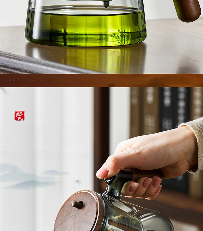 Large Capacity Dividing Teacup with Removable Glass Inner Tank - Tea Ceremony Water Separation Filter