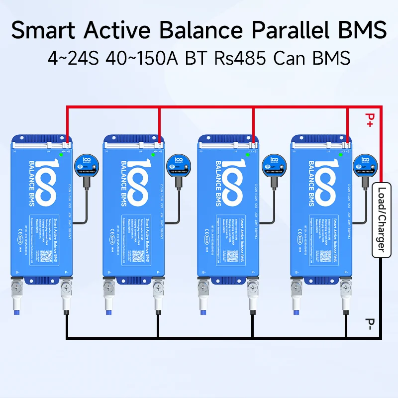 병렬 BMS 스마트 BMS 액티브 밸런스 BT4-8s, 리튬 이온 배터리, 4-24S, 150-40A, 8- 17s, 8-24S, lifepo4, 150A100A, 40A, 48V, 60A, 80A, 12V,