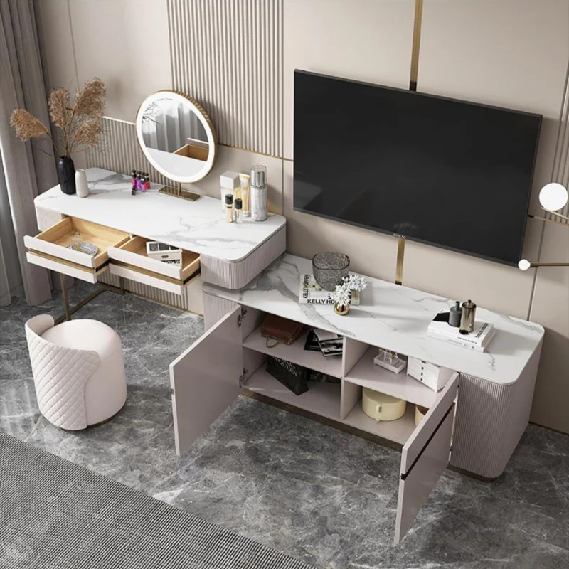 Vanity Storage Dressers Nordic Mirror Console Computer Desk Makeup Table Mobile Muebles Para Dormitorio Bedroom Furniture items makeup dressing table box container drawer nordic organizer woman coiffeuse dressers dressing table mirrors