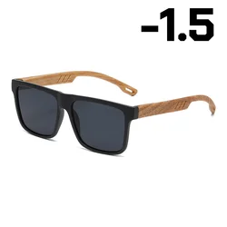 Men's Large Frame Myopia Sunglasses - New Fashion Design with Minus Diopter Sunshade (Myopia - 1.5)