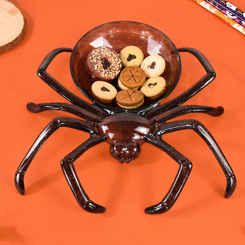 Halloween Spinne geformte Früchte Süßigkeiten Korb Snack Keks Schüssel Teller Tablett Kinder Süßes oder Saures Halloween Party Tisch dekoration