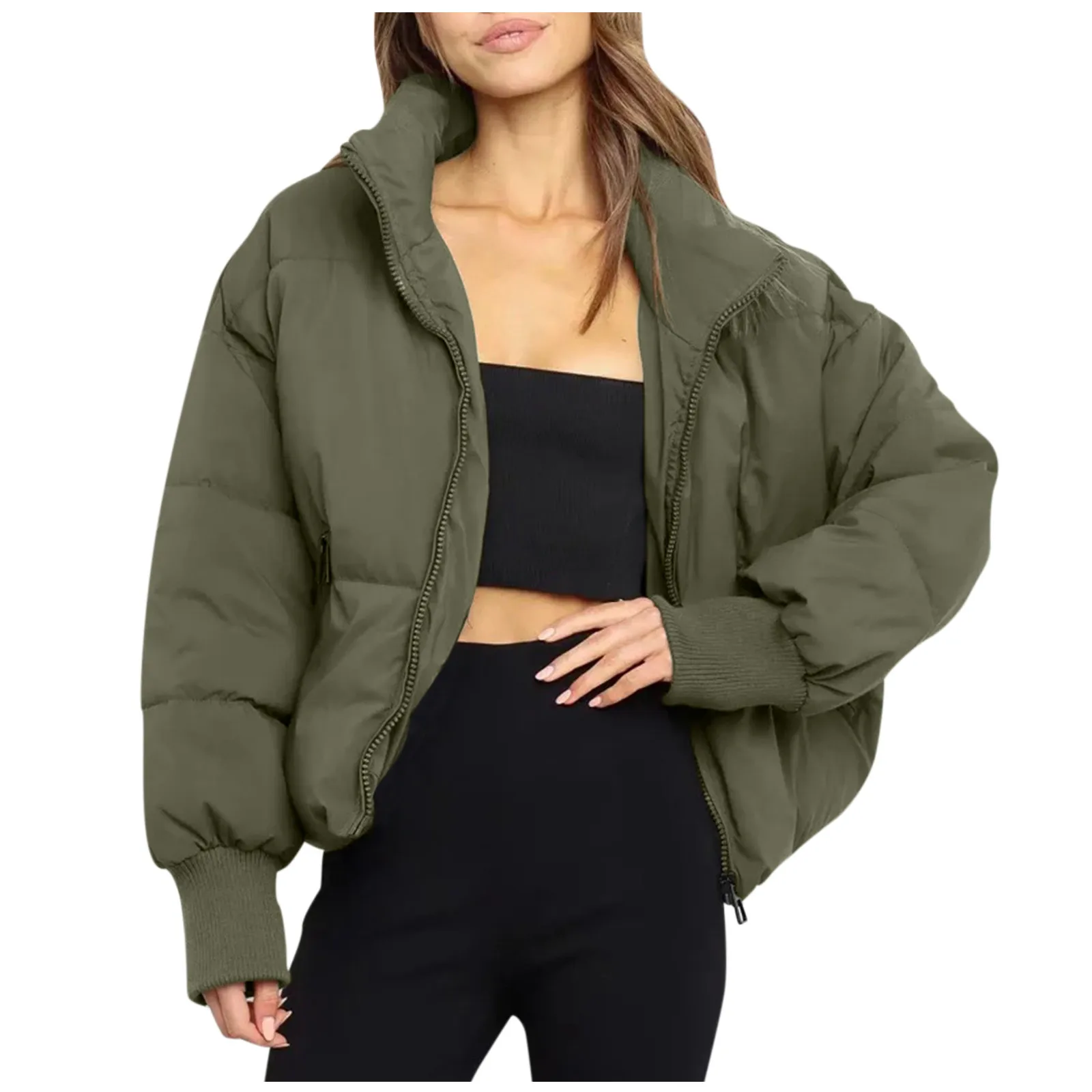 

Solid Zipper Winter Coat Jackets For Women Warm Thicken Down Hoodie Outerwear Women's Parkas Thickened Korean Fashion Down Coats
