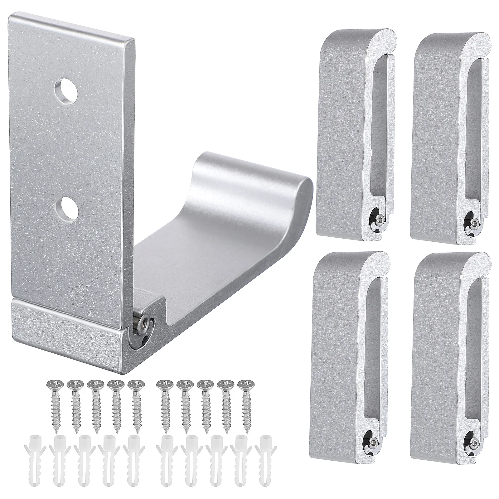 

5 Pcs Folding Hook Wall Hooks for Coat Hanging Trouser Heavy Duty Aluminum Alloy Foldable Hanger Headphone Stand