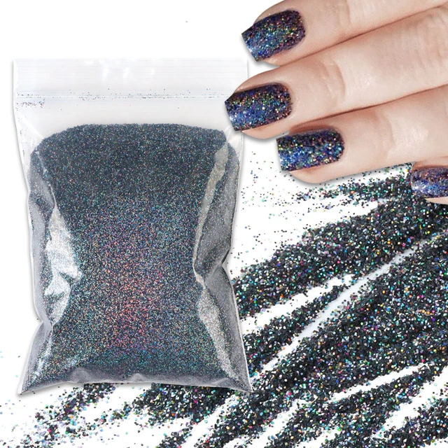 1bag(10g) Holographic Ultra Fine Glitter Powder Metallic Resin Nail Art  Glitter Craft Sequins 1/128 0.2mm Sparkly Laser Glitter - AliExpress