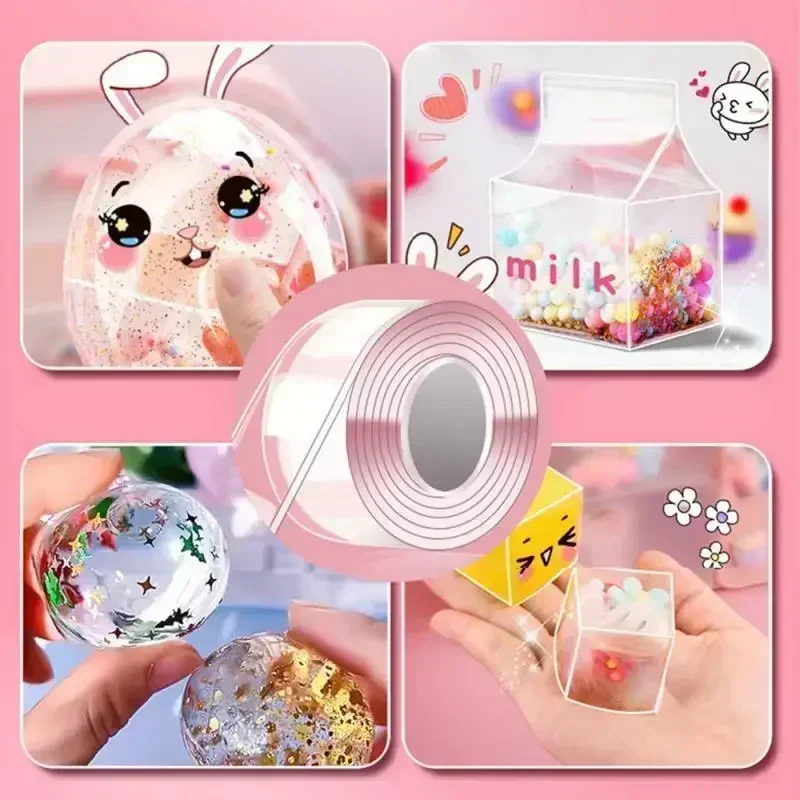 PET Nano Tape nastro biadesivo impastare musica bolla che soffia giocattoli antistress adesivo sigillante Hardware decorazione della casa