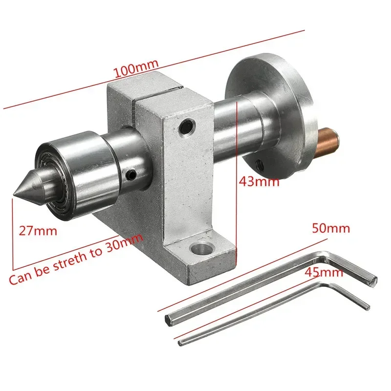 Mini Lathe Bearing with Rocker Revolving Center Adjustable DIY Woodworking Accessories Buddha Pearl Lathe Machine Rotary Tool
