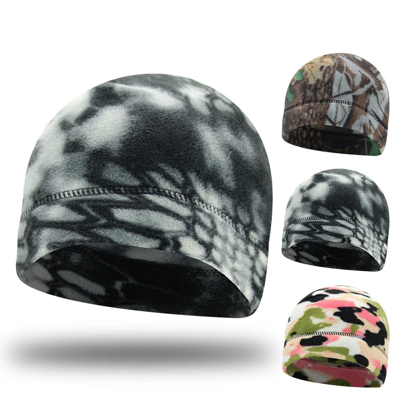 

Warm Fleece Hats Unisex Autumn Winter Classic Camouflage Outdoor Windproof Hiking Fishing Hunting Cycling Military Tactical Caps