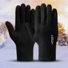 1-10PCS Winter Motorcyclist Gloves Touch Screen Bicycle Thermal Gloves Windproof Full Finger Gloves for Running Cycling Driving 3