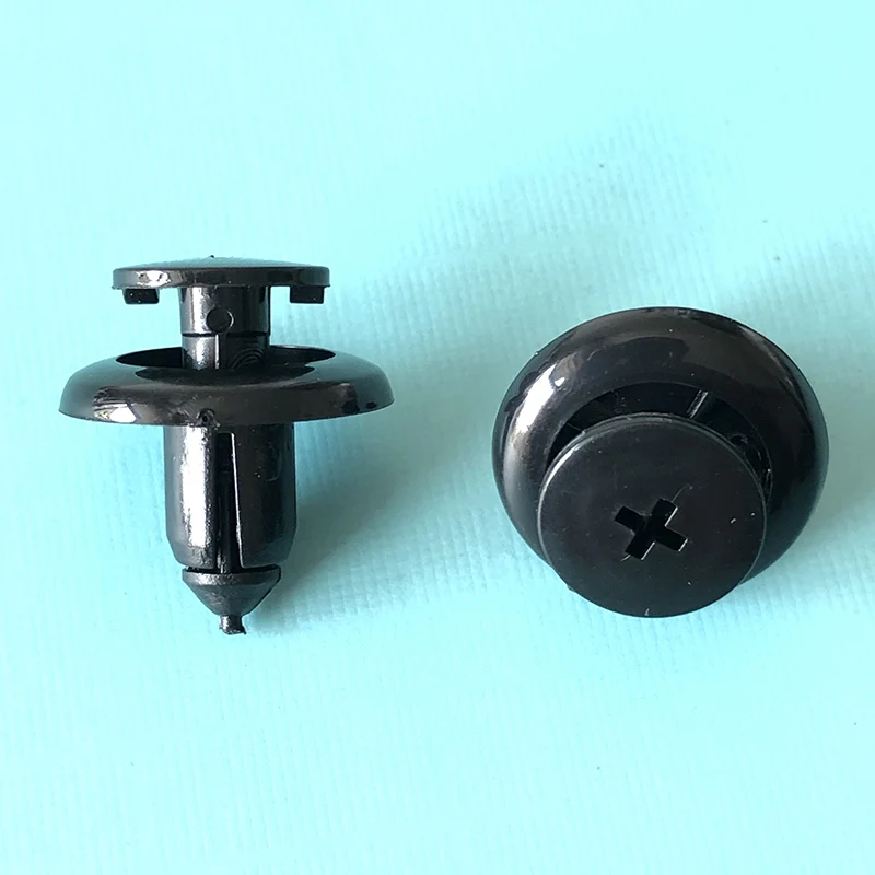 20/50pcs Black 8mm Hole Push In Type Fastener Rivets Fender Clips For