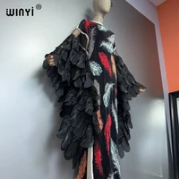Robe plissée élastique WINYI, tenue de plage, kaftan, abaya, robe de soirée de luxe Dubaï, robe longue pour femme musulmane. 5