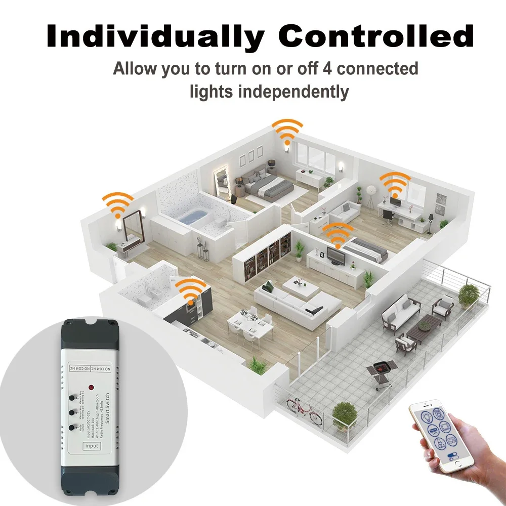 Smart Home WiFi Motor Control Relay – Dual Channel Module for Voice-Controlled Automation