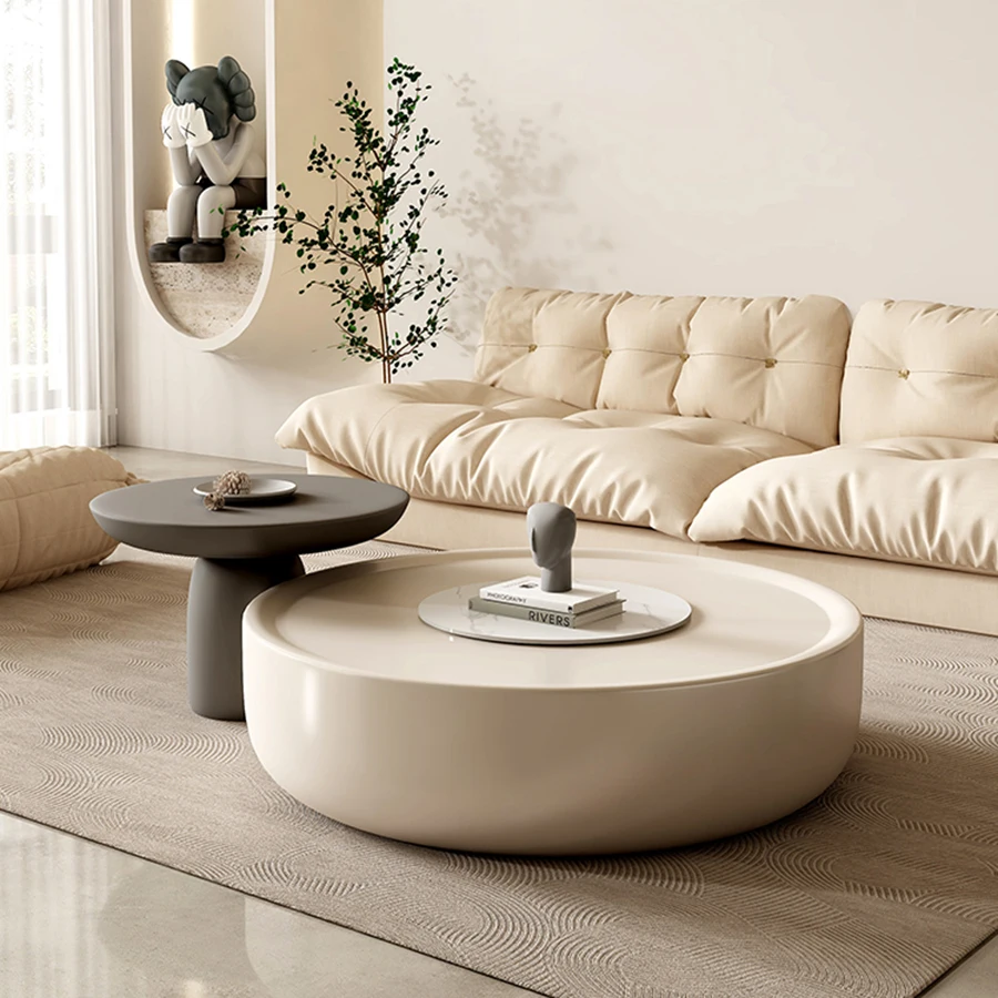 

Unique Living Room Coffee Table Modern Wood Coffee Table Nordic Round Set Round Wood White Circle Luxury Table Basse FurnitureXS