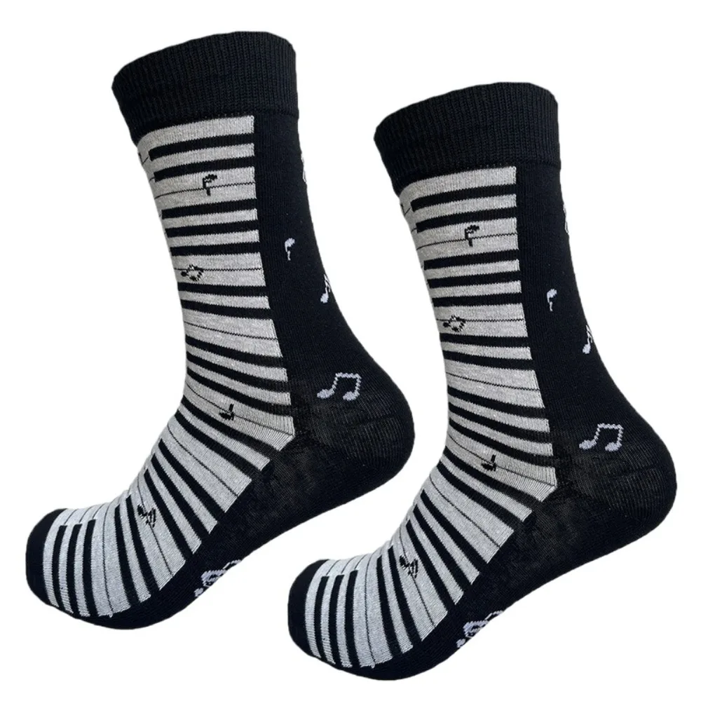 

Colorful Funny Music Socks Cotton Novelty Pattern Cartoon Music Man Socks Breathable Unisex Creative Music Socks Boyfriend Gift