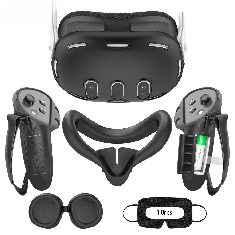 

New for Meta Quest 3 Accessories TPU Handle Mask Eye Mask Handle VR Accessory Silicone Battery Protection Case VR Devices
