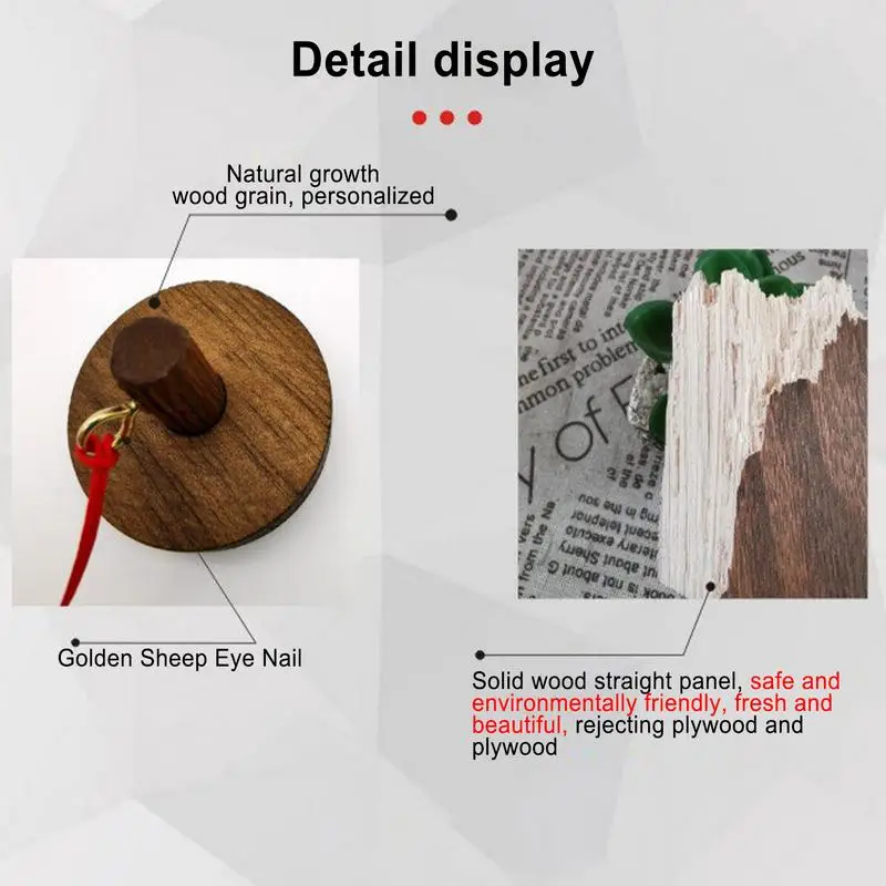 Shop Keepers Bell For Door Opening Wood Doorbell Wind Chime Retro Self Adhesive Wood Store Entry Alert For Garden Business 5