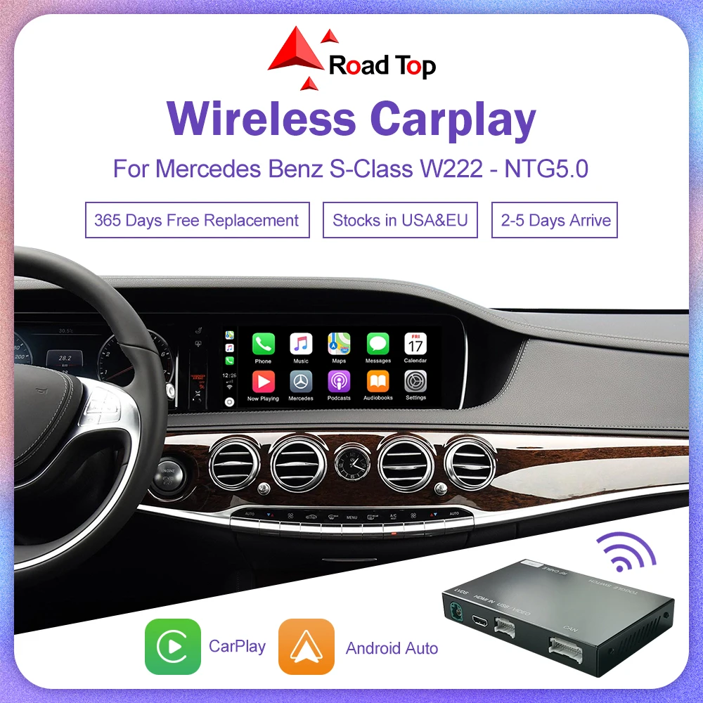 Kabelloses Carplay für Mercedes Benz S Klasse W222 W217 2014 2018 ntg