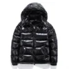 New Glossy Down Jackets Men Jackets Short Winter Hooded Women Thickened Warm-Keeping Cold-Proof Long Sleeve Cardigan Jacket 1
