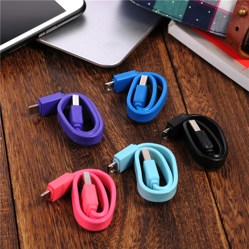 Short Flat Cable Micro Usb Charging Short Mobile Usb Cable Android Mini Usb Aliexpress