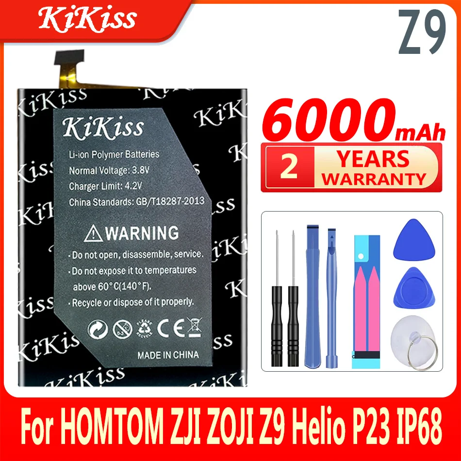 

KiKiss Phone Battery for HOMTOM ZJI ZOJI Z 9 Z9 Helio P23 IP68