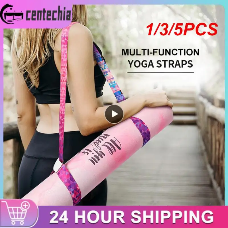 

1/3/5PCS Yoga Mat Strap Belt Adjustable Sports Sling Shoulder Carry Strap Belt Exercise Stretch Fitness Equiment Elastic Yoga