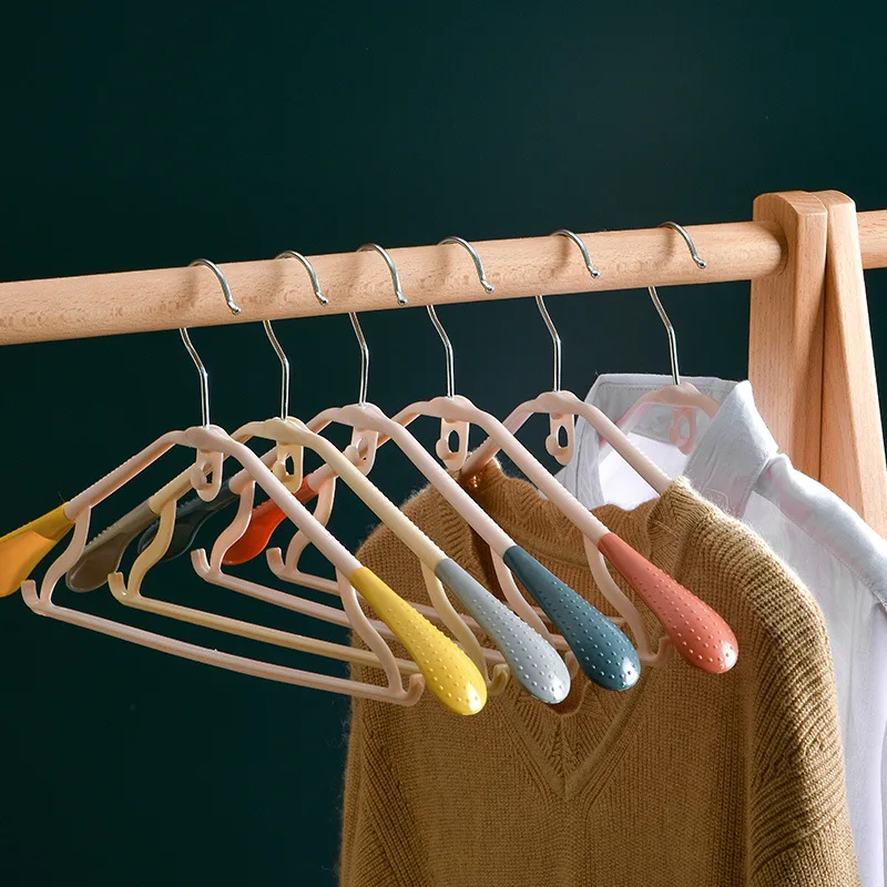 

Non-Slip Drying Hanger for Adult, Wide Shoulder, Multifunction Plastic Clothes Rack, Storage Hangers, 5 PCs