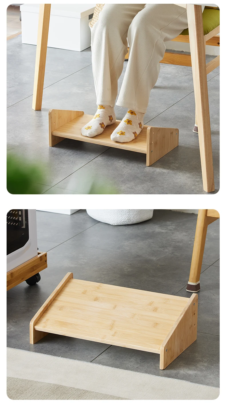 Foot Bench Sub-Office Table Foot Bench Plastic Footpad Anti-Warping Two Legs Foot Stool Sofa Pedal Plastic Footpad Stool