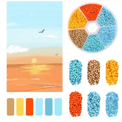 Vibrant Glass Seed Beads Collection for DIY Jewelry and Art Crafts (Sunset sky)