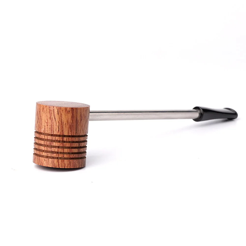 JIBILL Popeye pipe Imported sandalwood Wood Pipe Portable tobacco Pipe Herb Removable Pipes father day Gifts Wood color