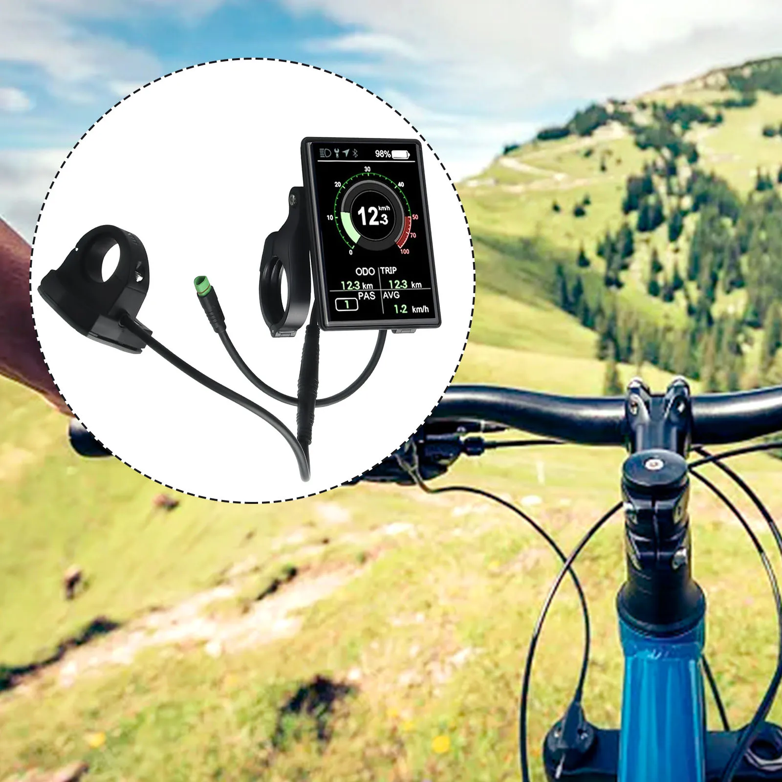 

IPS Display Ebike Display Support BluetoothAPP Waterproof E-bike Accessories For Bafang EB04 Durable Practical