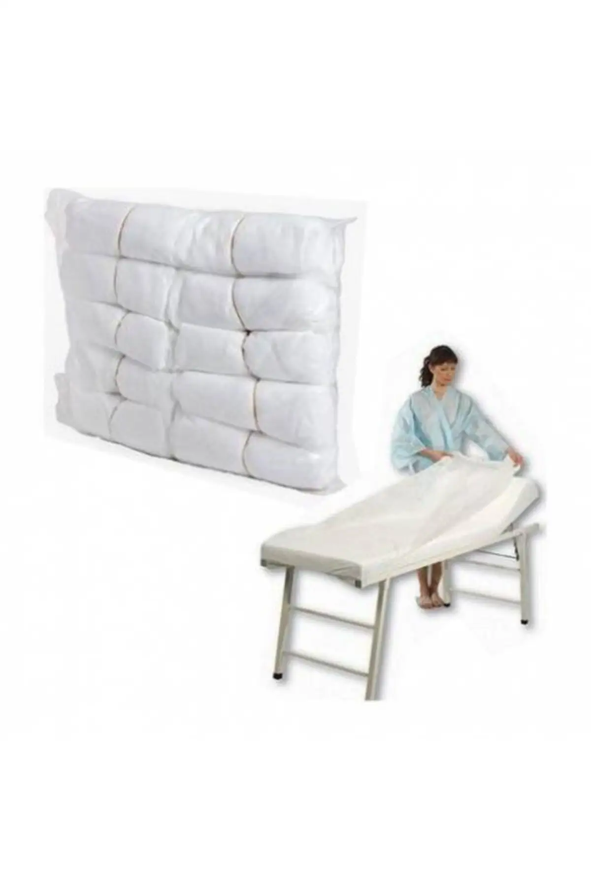 

Disposable Stretcher Cover 50 Pieces 220 Cm x 80 Cm Underpad Cover Fitted Massage Table Beauty Care Accessories SPA