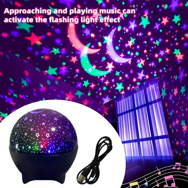 Veilleuses rvb projecteur LED lumière lune étoilée galaxie lampe de Projection 5V USB pour enfants présent cadeau de noël décorations de salle 4 Veilleuses rvb projecteur LED lumière lune étoilée galaxie lampe de Projection 5V USB pour enfants présent cadeau de noël décorations de salle 4