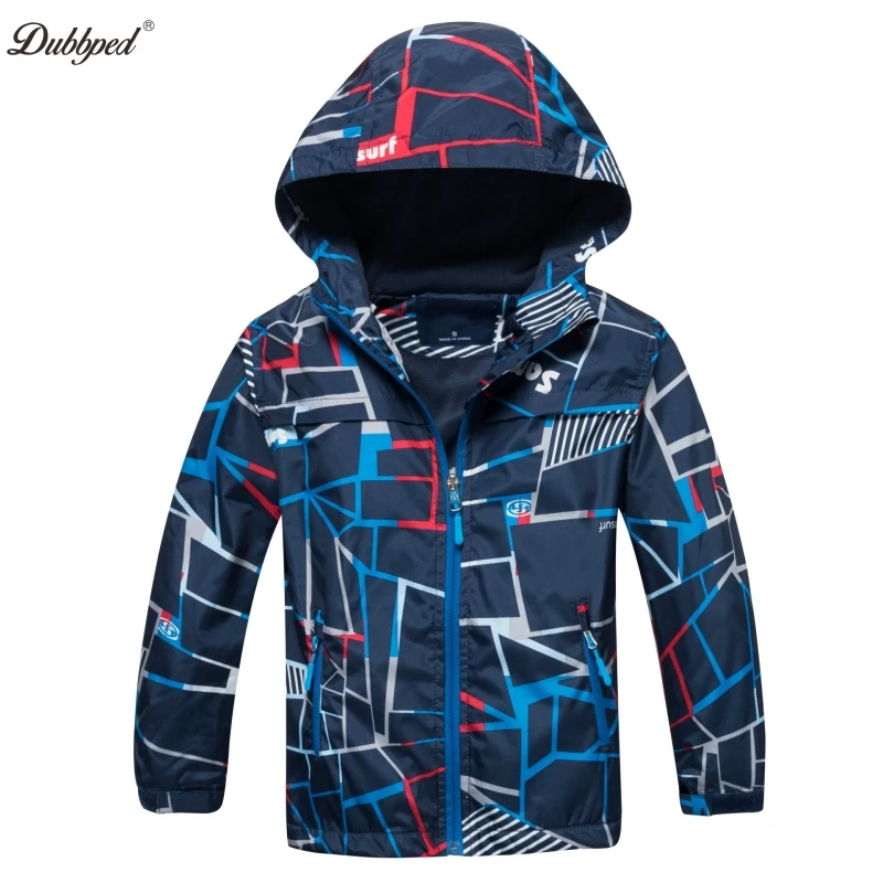 Dubbped Brand Jackets Children Outerwear Coats 2023  Boys Spring Autumn Waterproof Windproof Fleece Hooded Kids Sport Clothing - 5