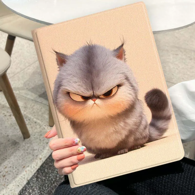 Chubby Orange Cartoon Cats Soft Tablet Case