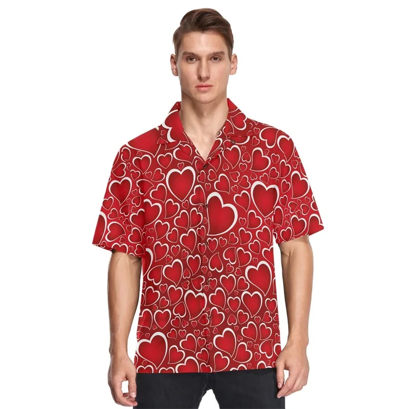 thumbnail image 1 of Camisa hawaiana de playa para hombre, con estampado 3D, holgada, de manga corta, con botones, informal, de talla grande, 1 of 4