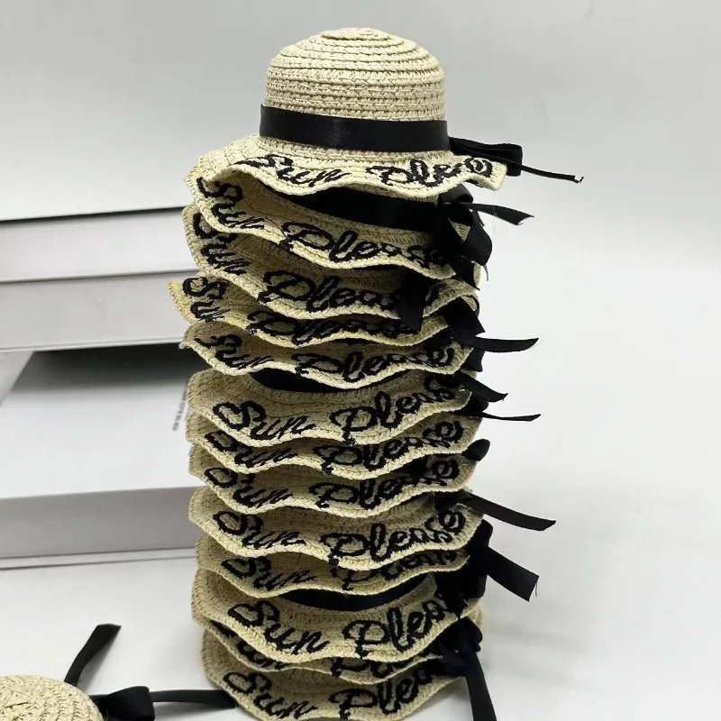 Description Picture 4 of itemSummer Pet Hats Sun Protection Straw Art Caps Bow Travel Hat Products Creative Miniature Decoration Accessory Dog Cat Caps