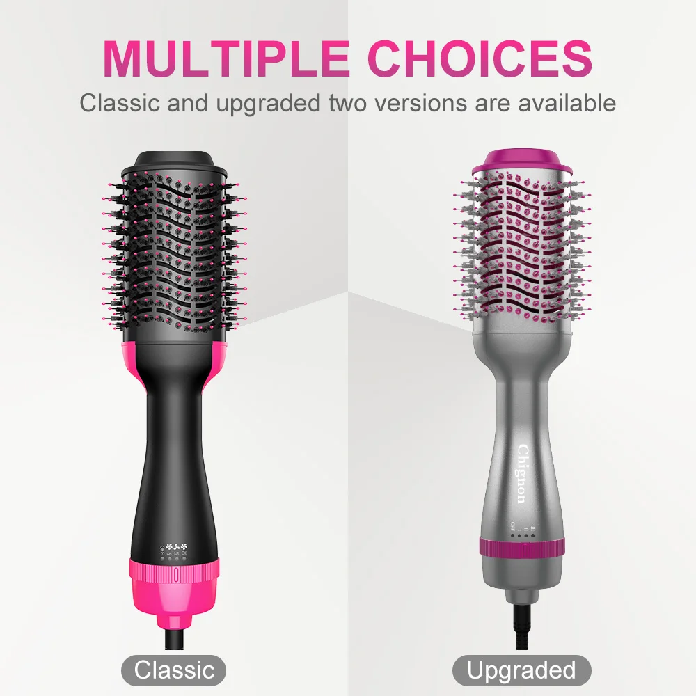 Cepillo de Rulo de Aire Caliente para Alisar o Rizar el Pelo de Una Pasada,  Peine Secador de Iones de 1000W de Potencia, para Dar Estilo y Volumen al  Cabello - ESPACIO